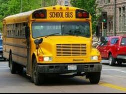 Image shows a yellow school bus.